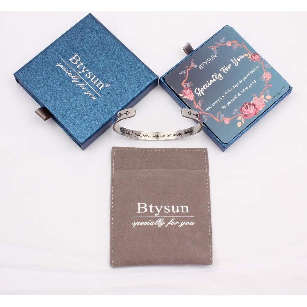 Pulsera Motivacional Btysun para Mujeres - Acero Inoxidable