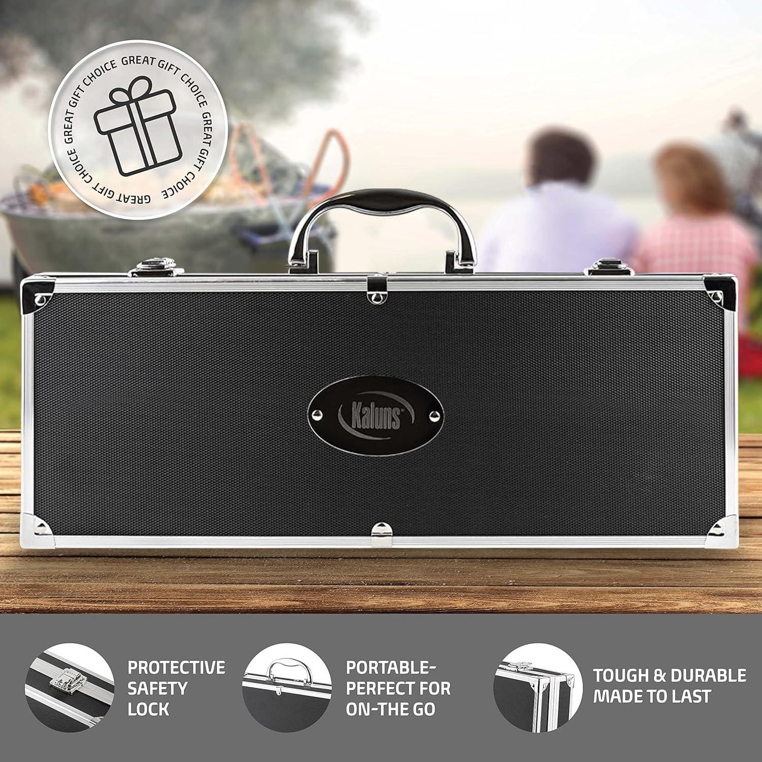 Set de Herramientas de Barbacoa Kaluns 21 Piezas Acero Inoxidable