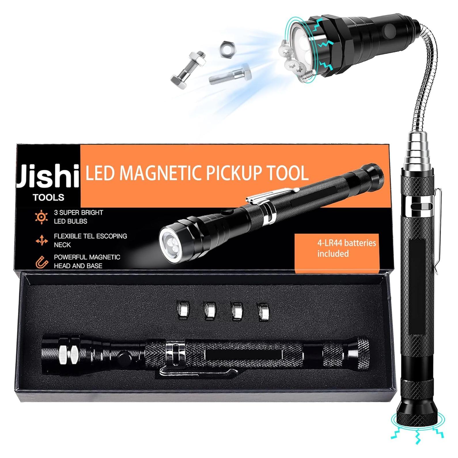 Herramienta de Recogida Magnética Jishi con Linterna LED