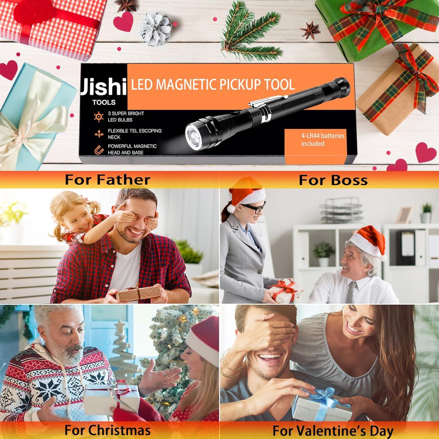 Herramienta de Recogida Magnética Jishi con Linterna LED