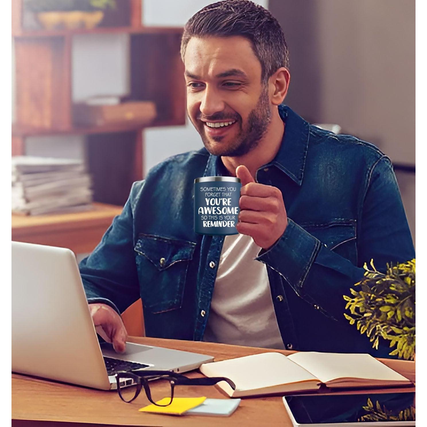 Taza Inspiradora Abledn 396ml Azul Marino - Eres Genial