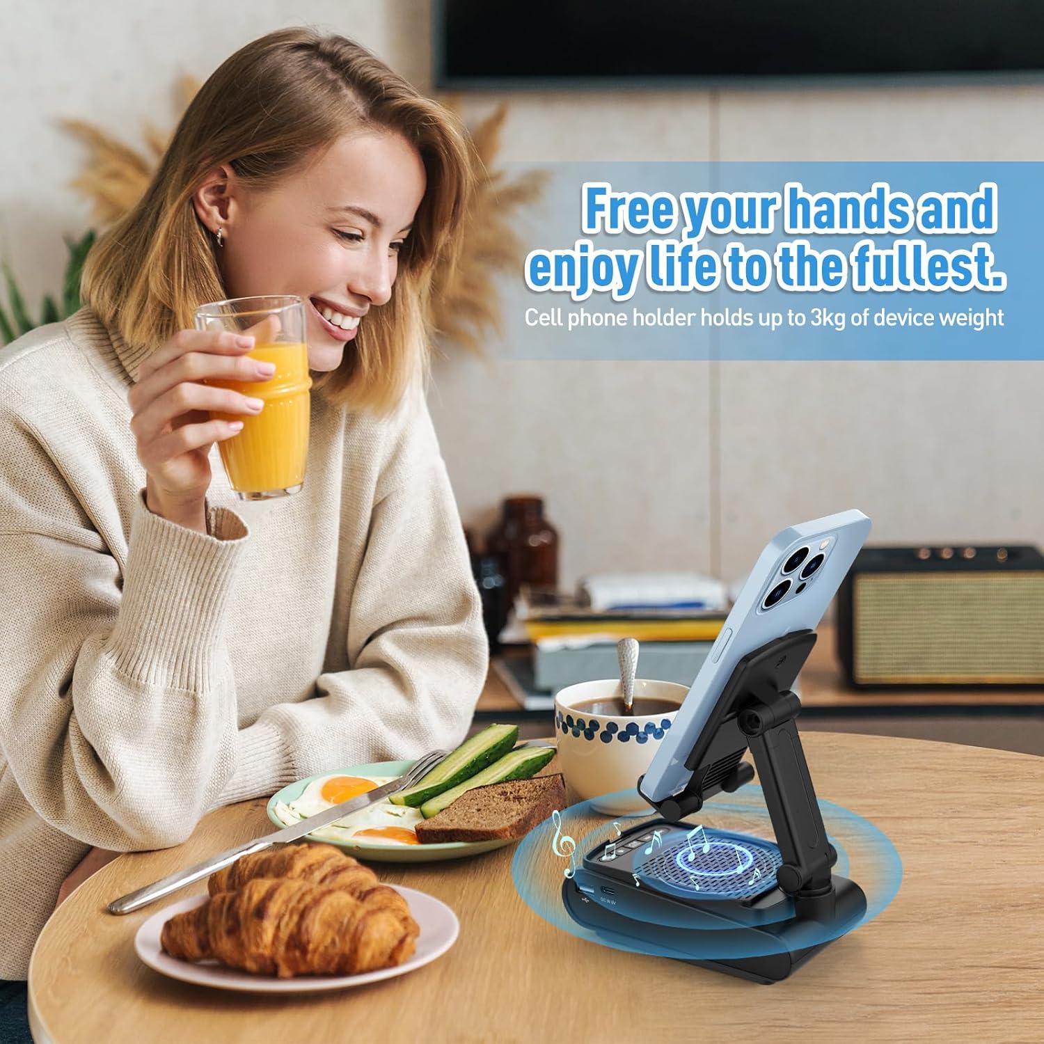 Soporte para Teléfono y Altavoz Bluetooth GLOPUS F25 - 10m