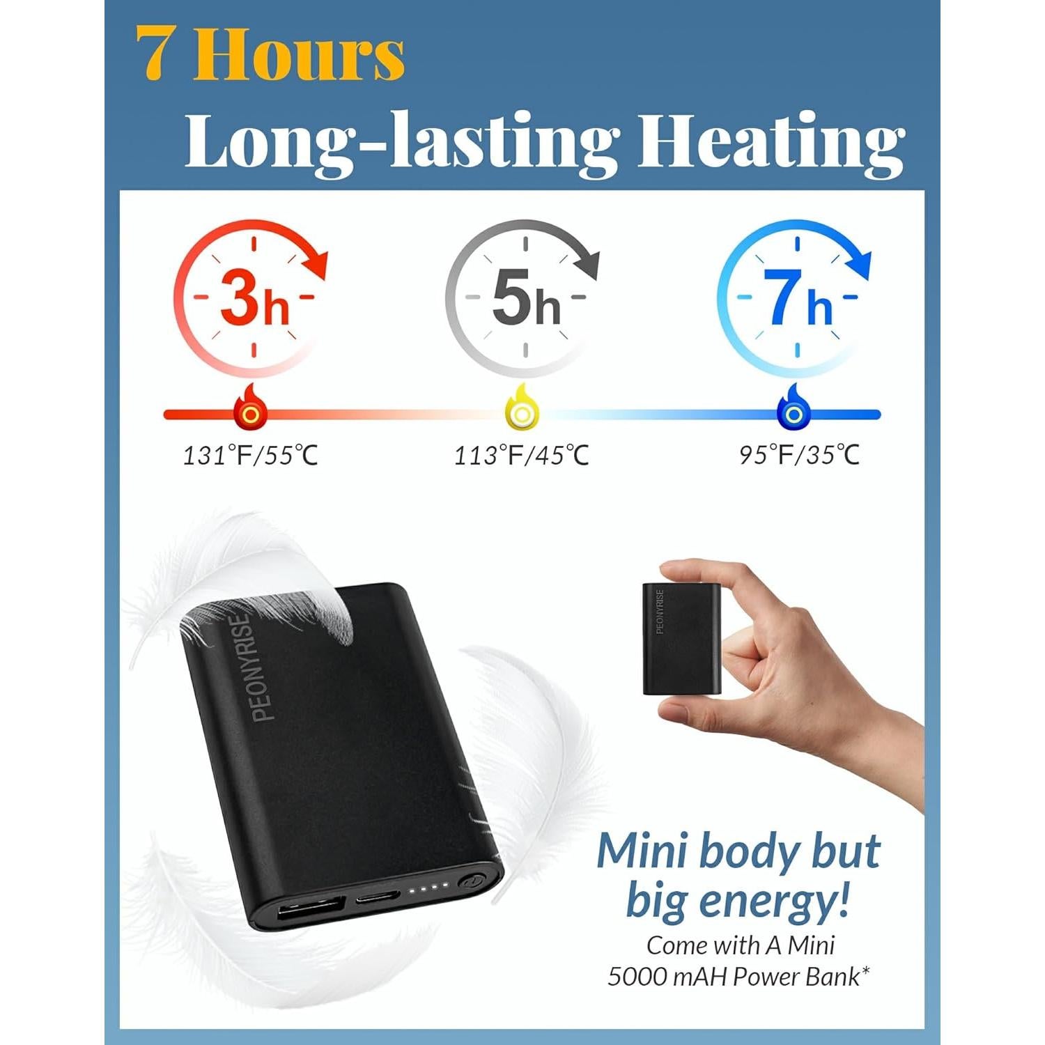 Bufanda Calentada de Grafeno para Hombre y Mujer - Gris y Negro