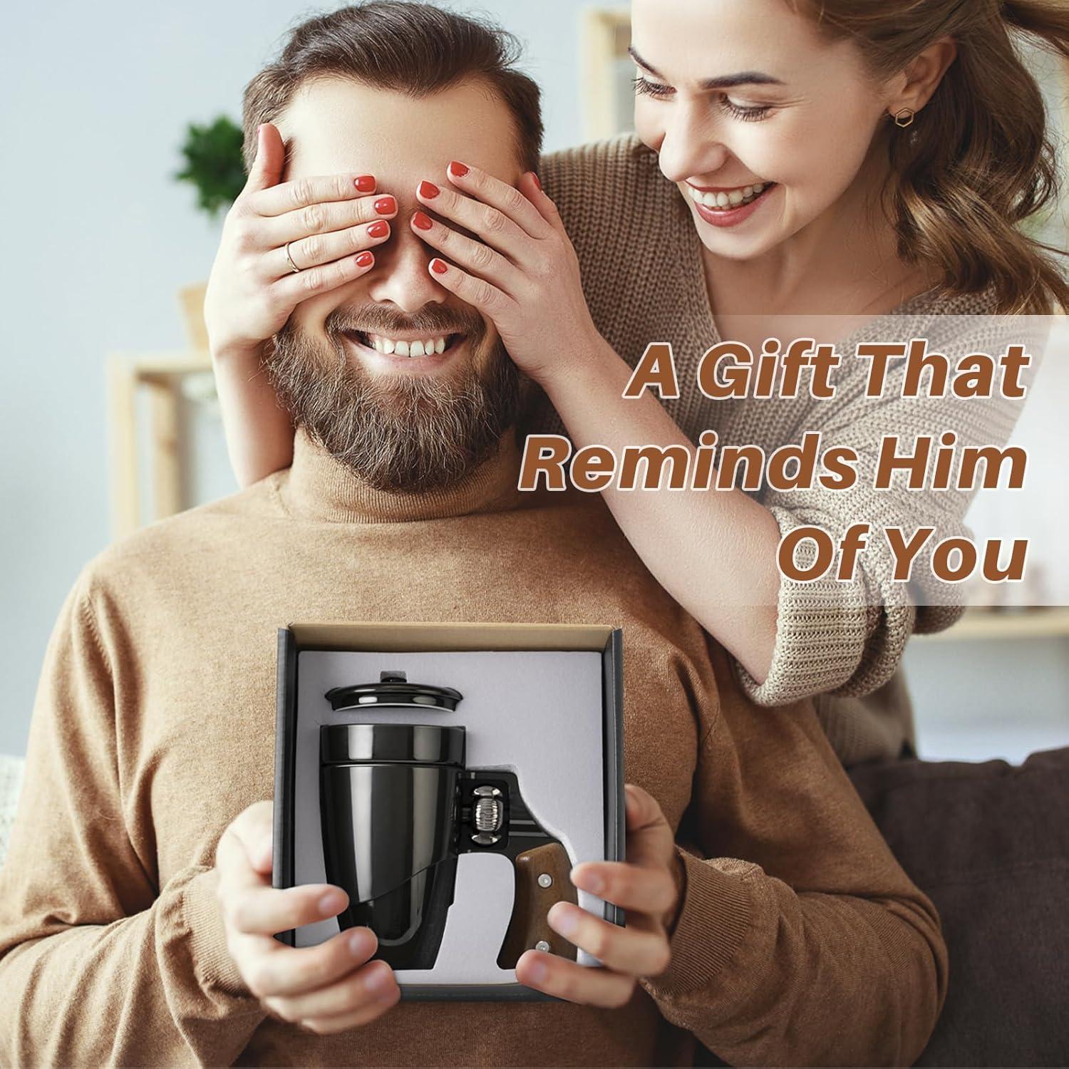 Taza de Café Cerámica VIREESR Revólver Negra 480 ml