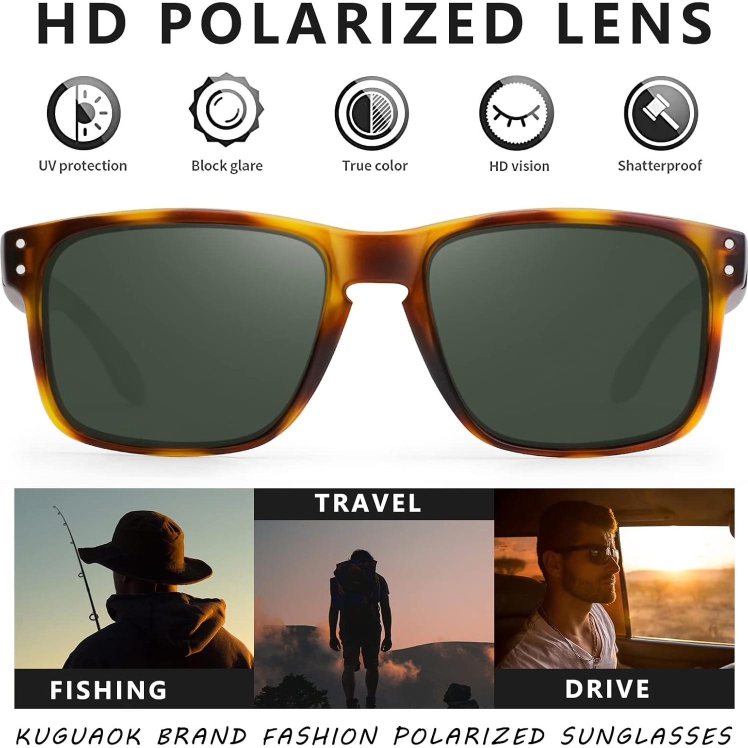 Gafas de sol polarizadas KUGUAOK unisex mate UV400 - 2 colores