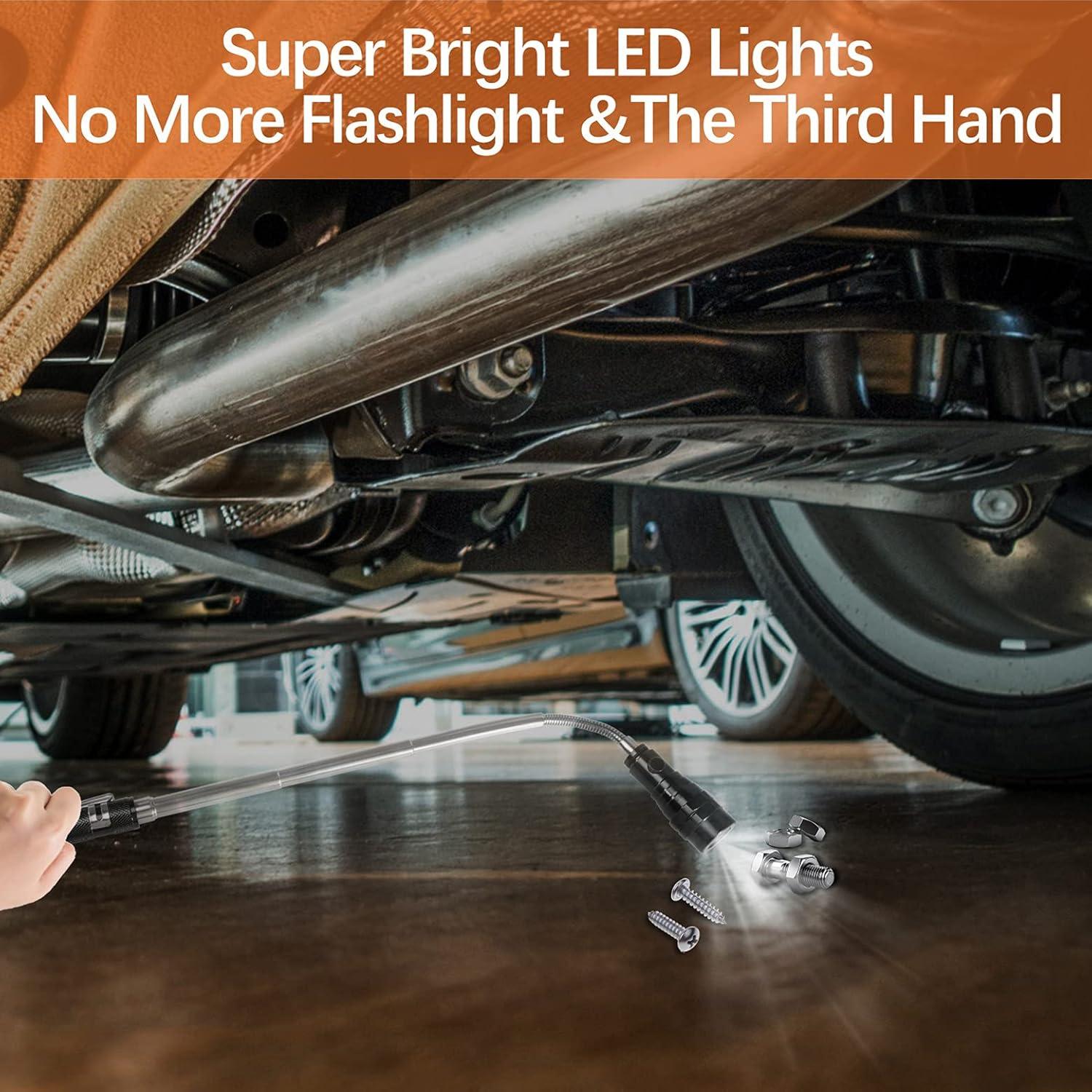 Linterna Magnética Telescópica Kuchey con 3 LED y Rellenos de Calcetines