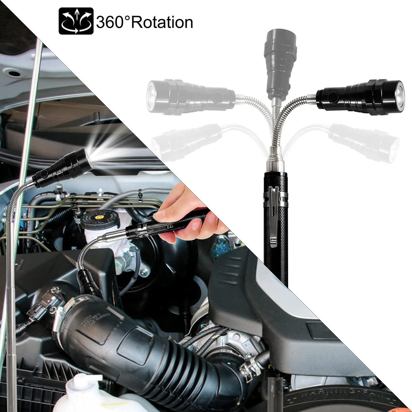 Linterna Magnética Telescópica Kuchey con 3 LED y Rellenos de Calcetines