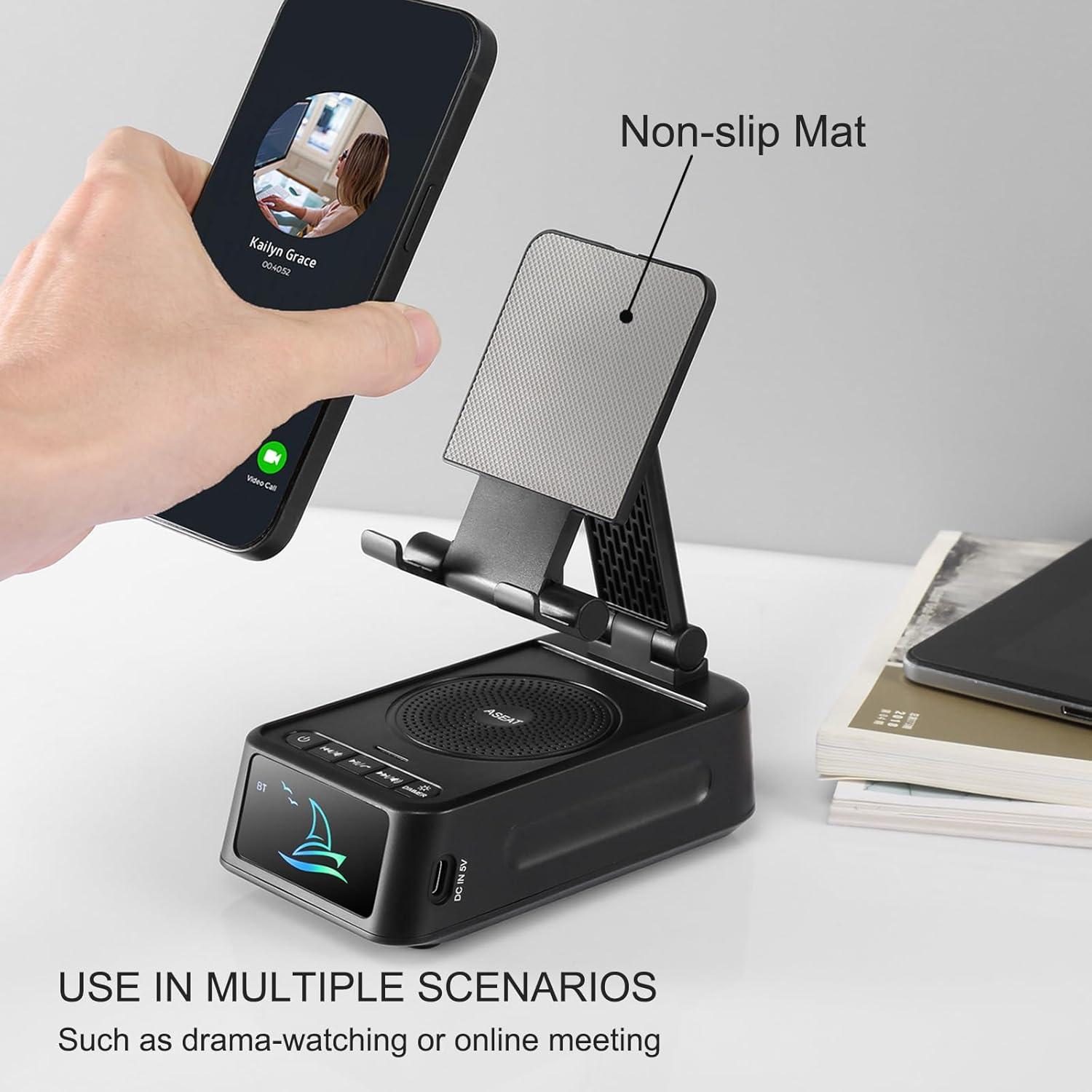 Soporte para Teléfono Móvil ASEAT F20-Pro con Altavoz Bluetooth