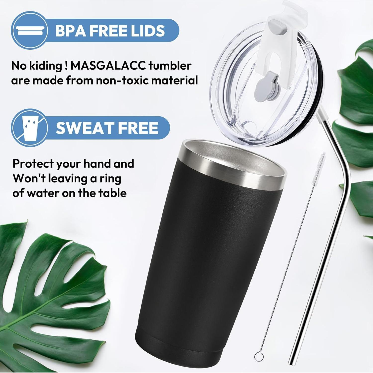 Vaso Térmico MASGALACC 20oz Negro Motivacional