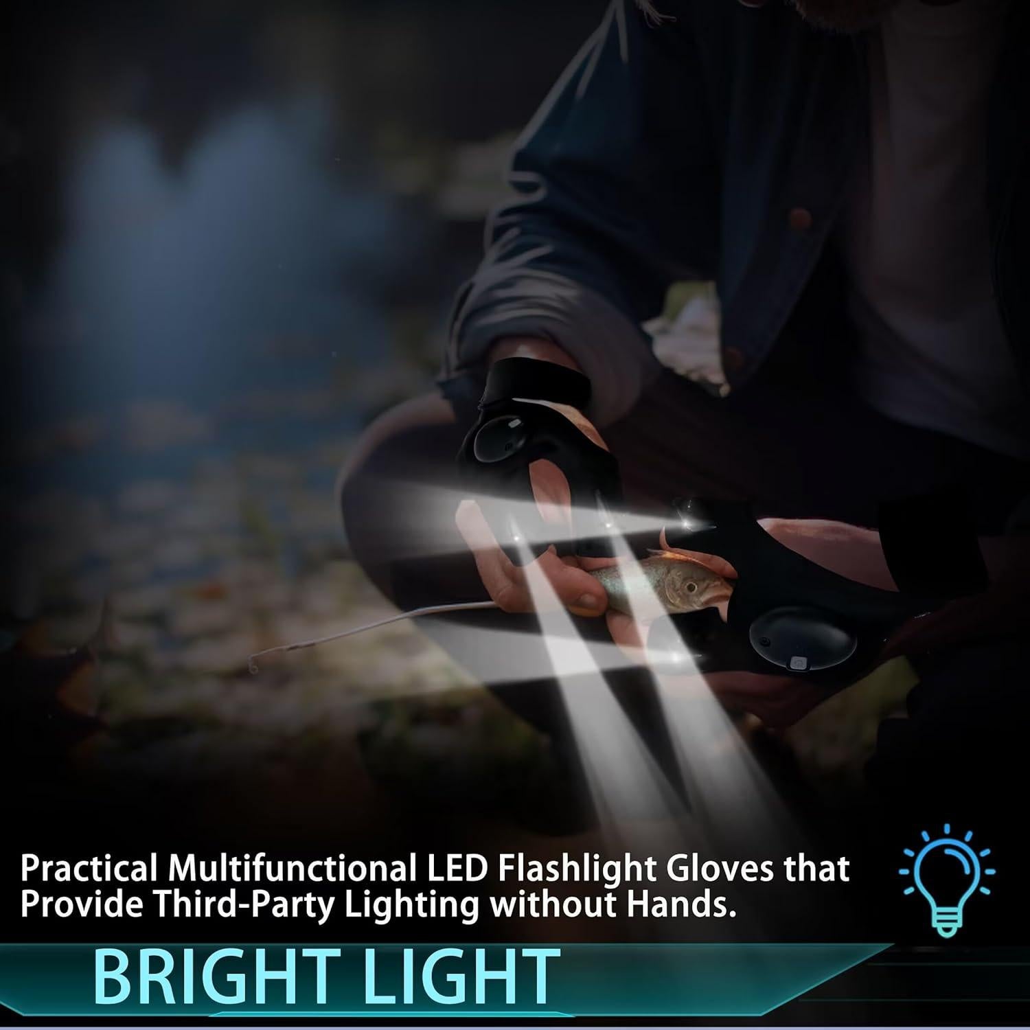 Guantes de Linterna LED LUCDNC para Hombres - Regalo Único