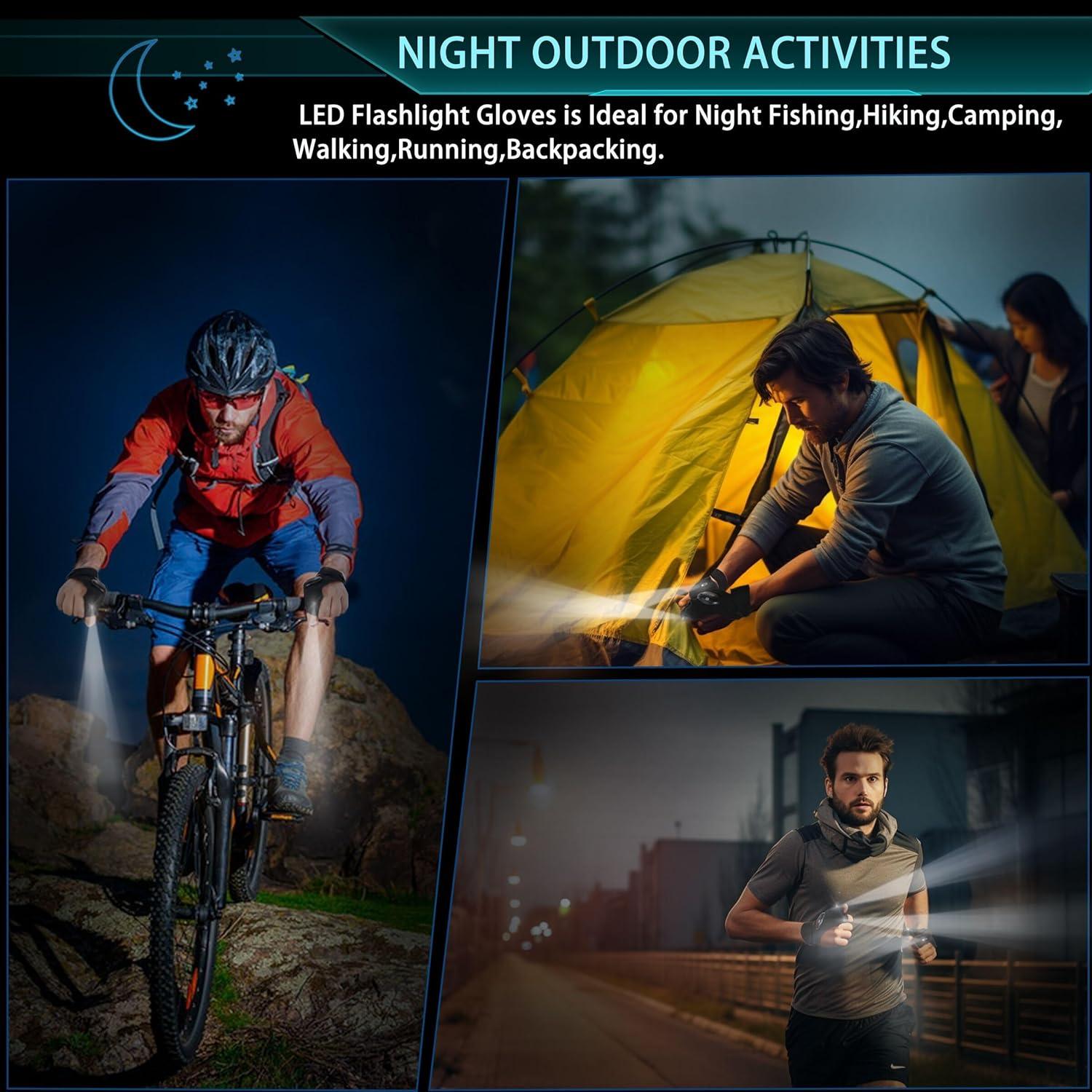 Guantes de Linterna LED LUCDNC para Hombres - Regalo Único