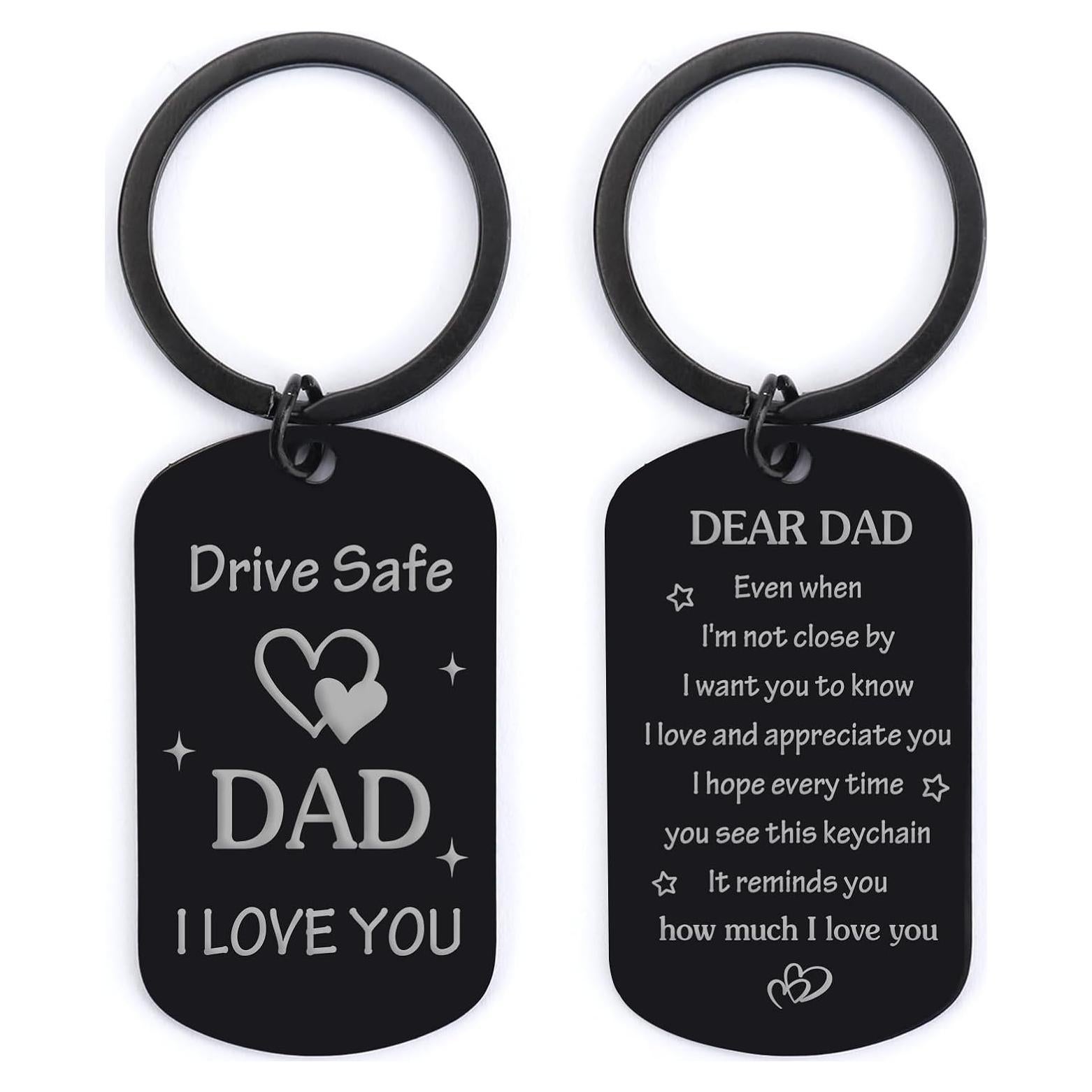 Llavero Conduce Seguro Papá - Regalo de Acero Inoxidable