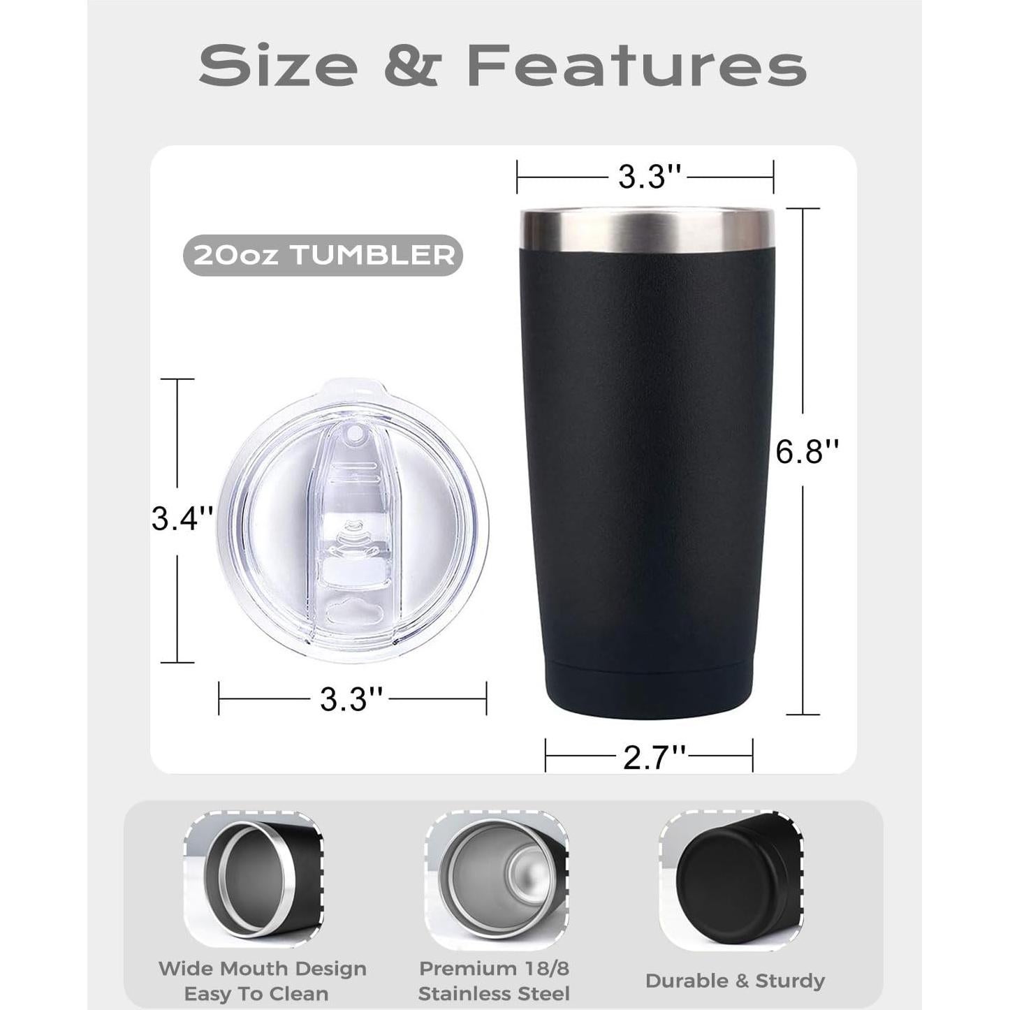 Vaso de Acero Inoxidable CSUPPCREA para Esposo - 567g