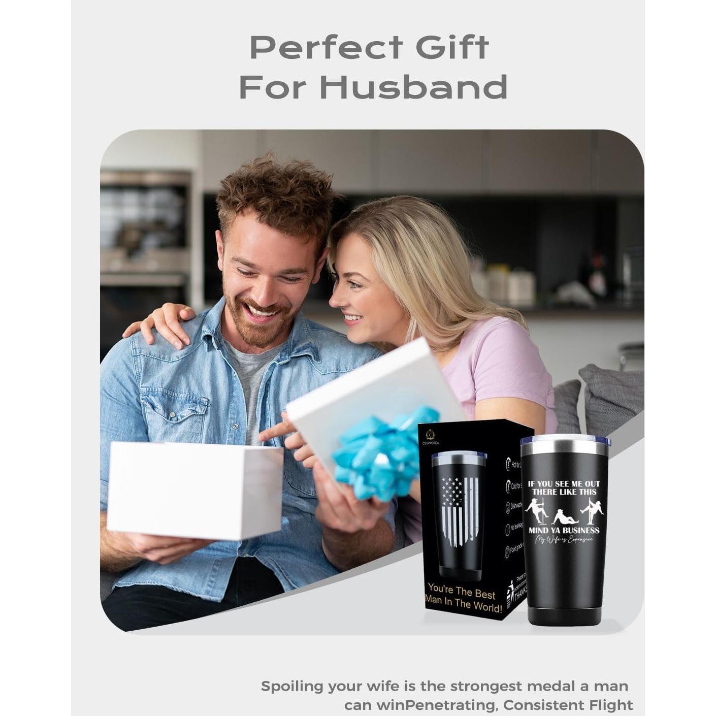 Vaso de Acero Inoxidable CSUPPCREA para Esposo - 567g