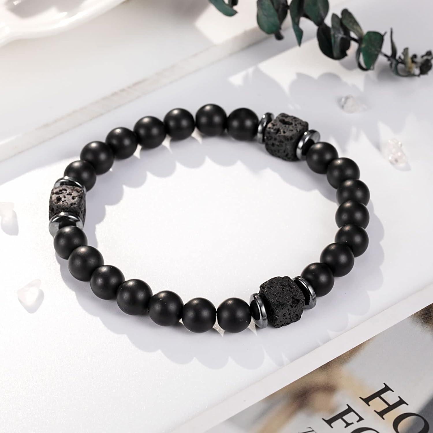 Pulsera de Cuerda Elástica para Hombre - UPROMI - 19.05 cm