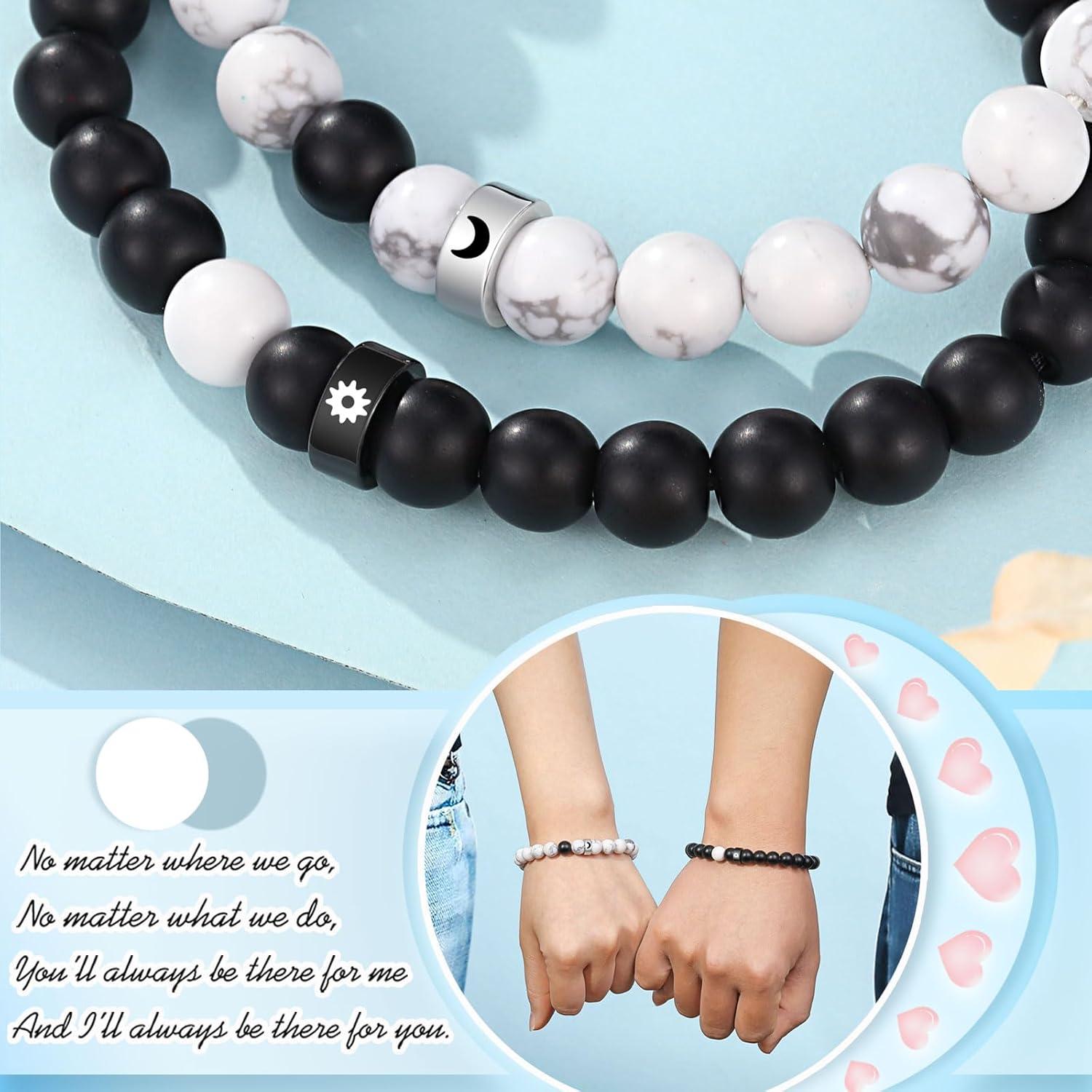 Anillos y Pulseras de Pareja Sol y Luna Ajustables