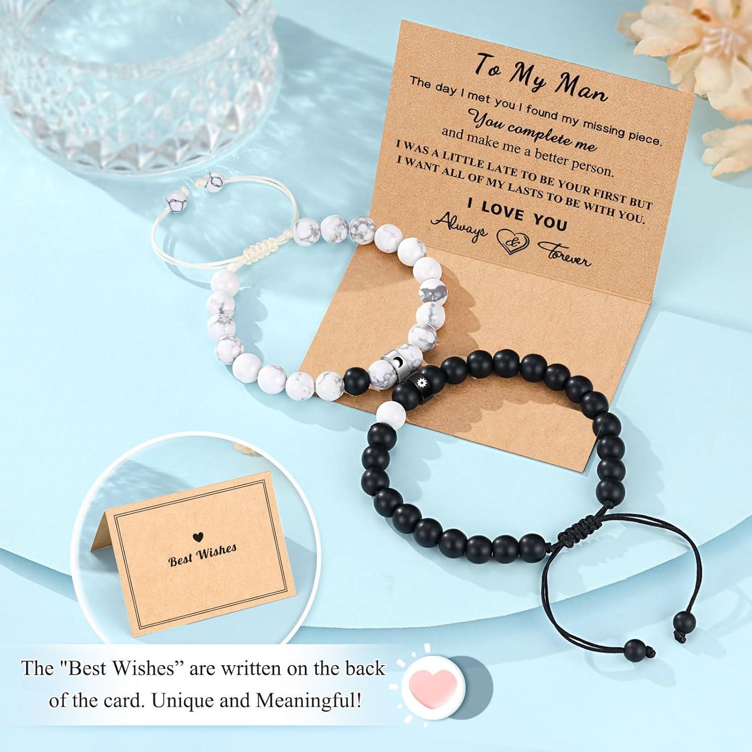 Anillos y Pulseras de Pareja Sol y Luna Ajustables