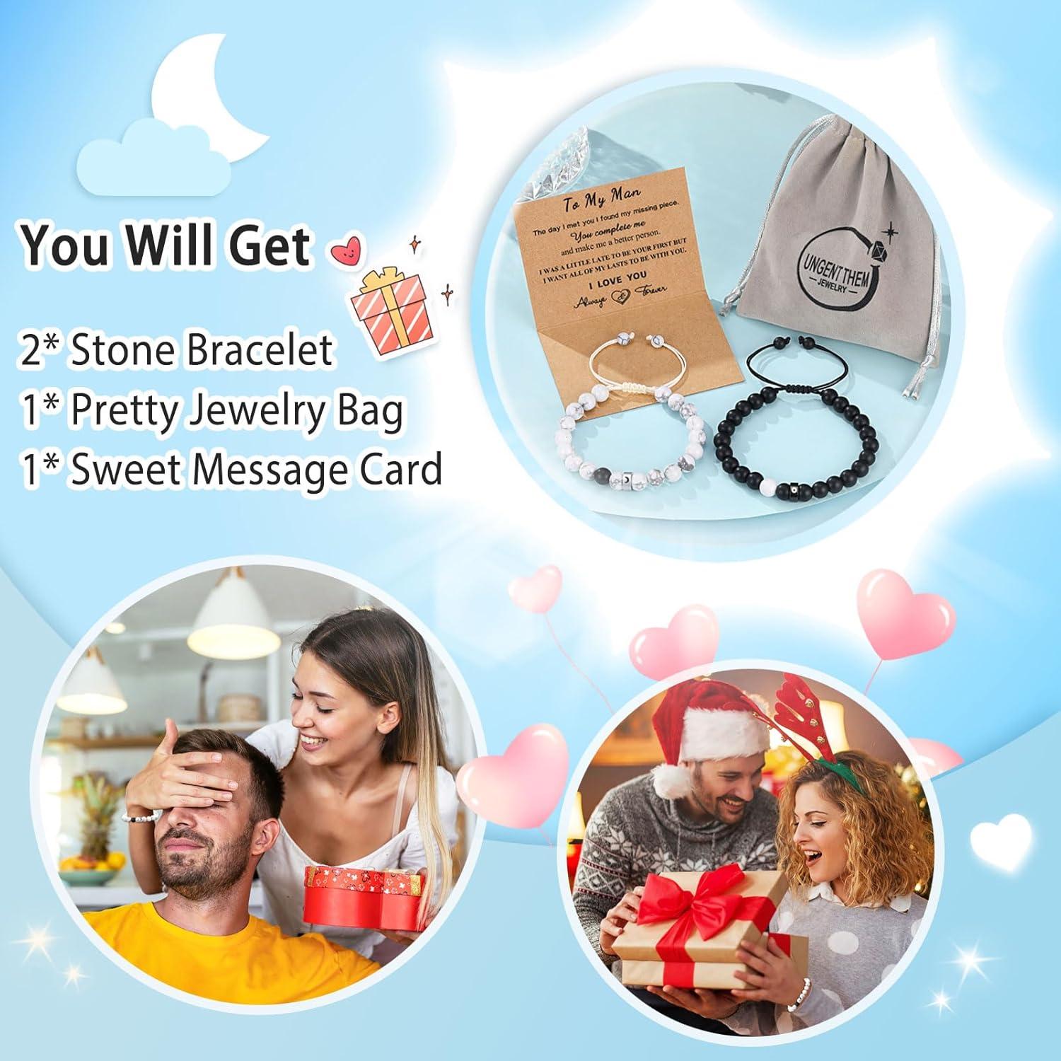 Anillos y Pulseras de Pareja Sol y Luna Ajustables