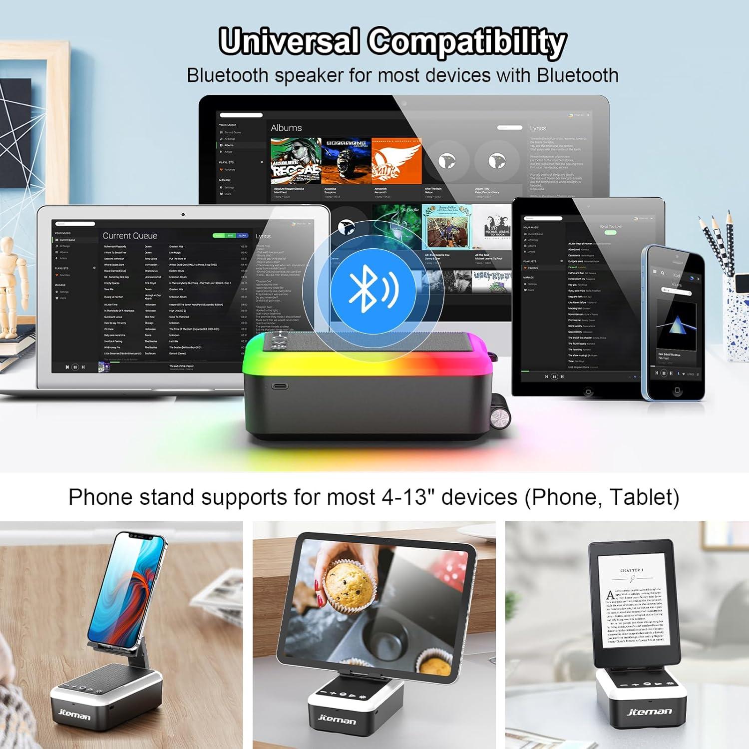 Soporte para Teléfono con Altavoz Bluetooth L35 Negro