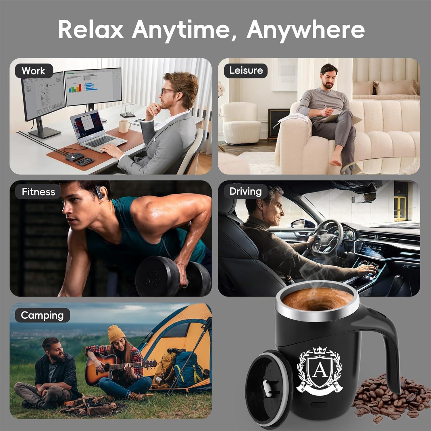 Taza de Café Automática MNZZ con Agitación Magnética 430g