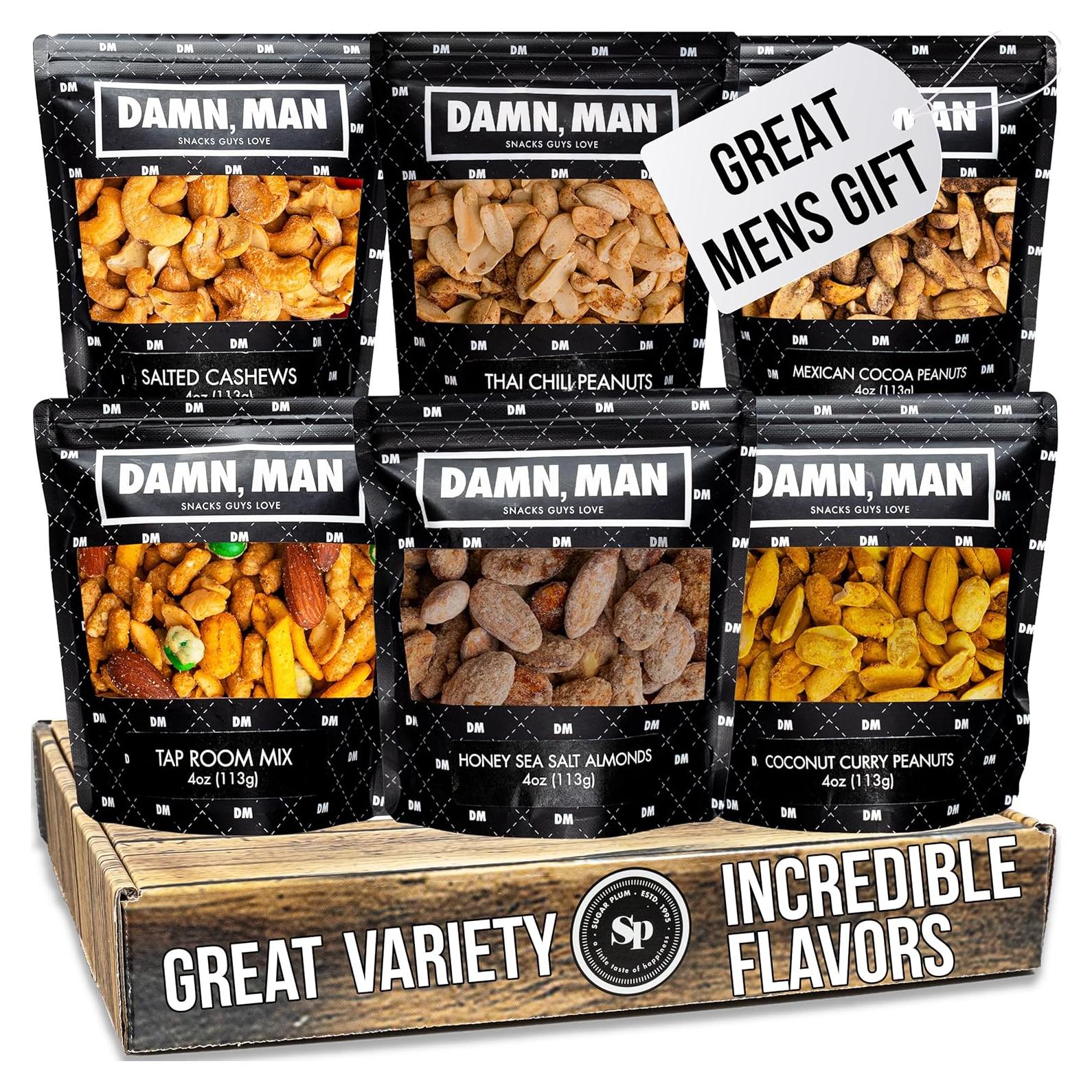 Caja de Regalo Gourmet de Nueces Sugar Plum 680g - 6 Sabores Únicos