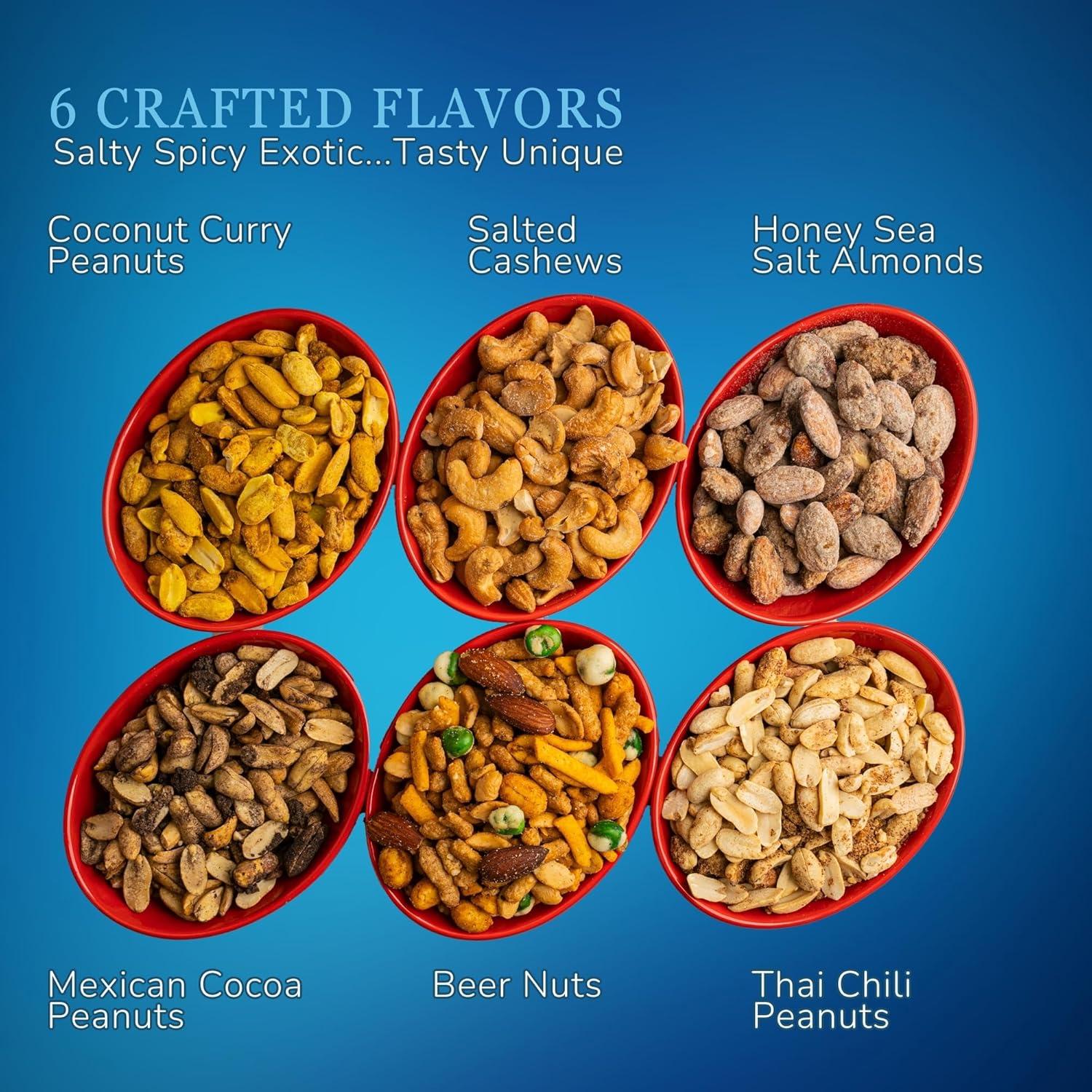 Caja de Regalo Gourmet de Nueces Sugar Plum 680g - 6 Sabores Únicos