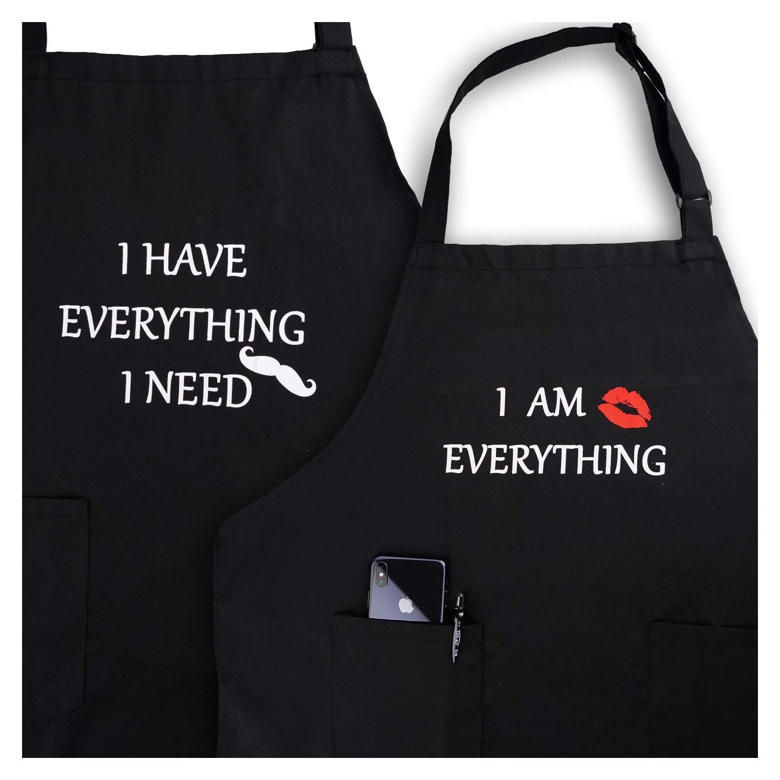 Delantal para Parejas YIKA - Impermeable, Ajustable, 2 Pzs