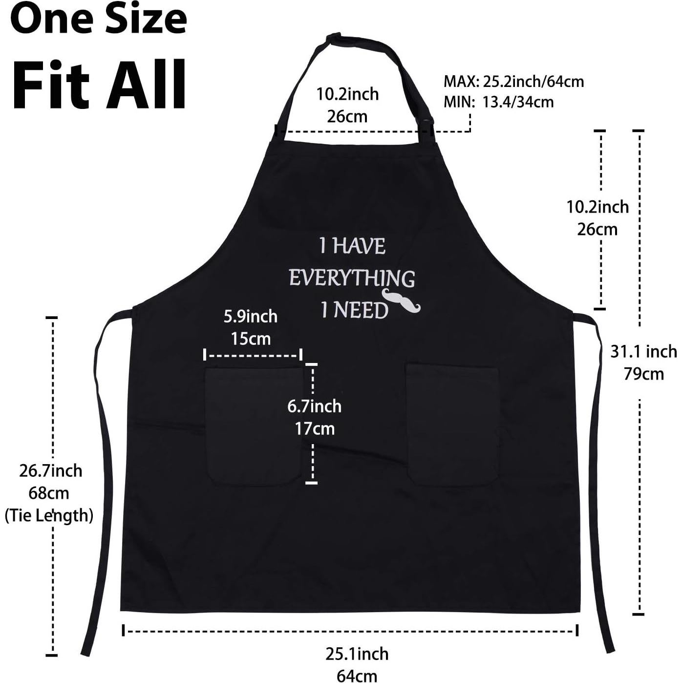 Delantal para Parejas YIKA - Impermeable, Ajustable, 2 Pzs