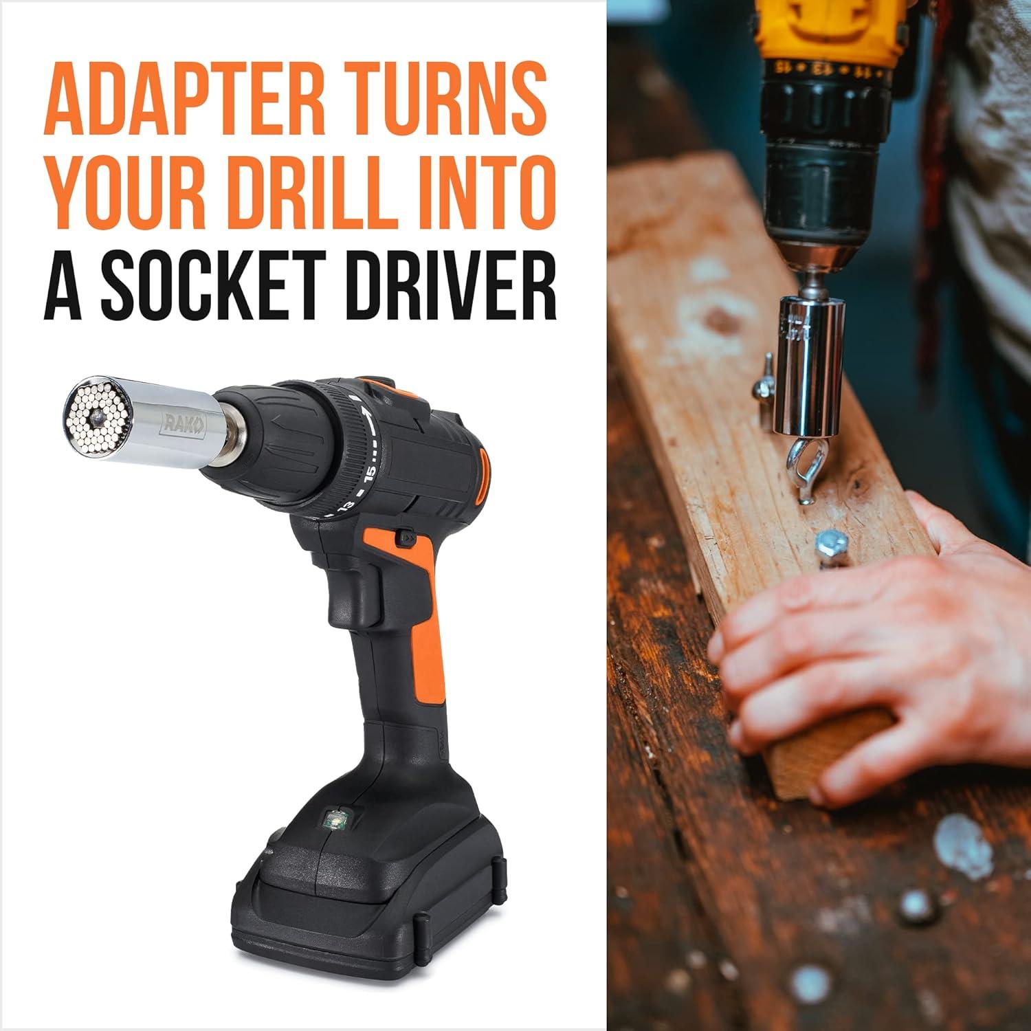 Juego de Llave de Enchufe Universal RAK 7-19mm, Acero Inoxidable