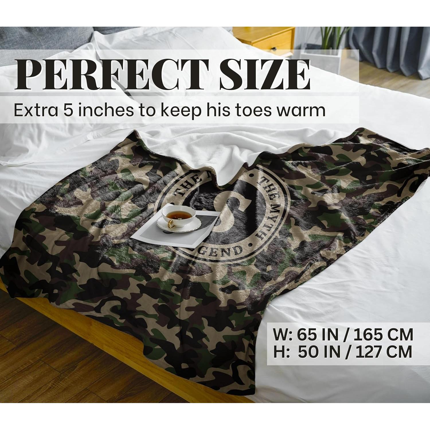 Manta de Franela Personalizada Camuflaje Huglanket 127x165cm