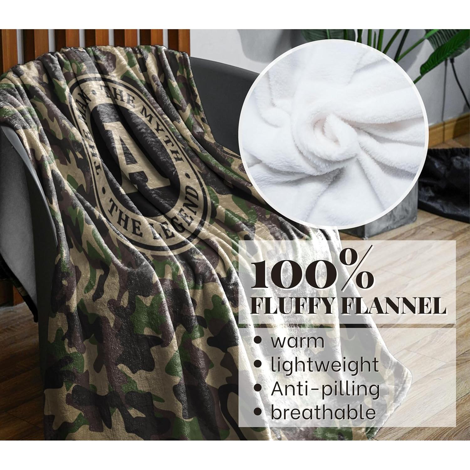 Manta de Franela Personalizada Camuflaje Huglanket 127x165cm