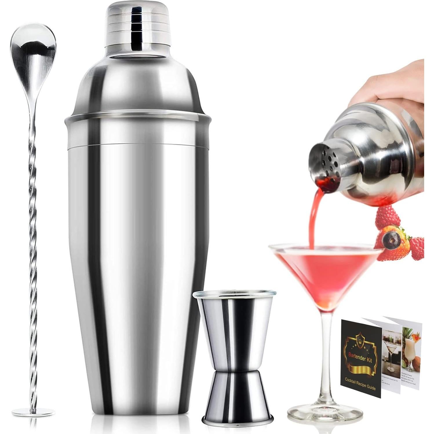Juego de Coctelera de Bar WPHUAW 750ml Acero Inoxidable