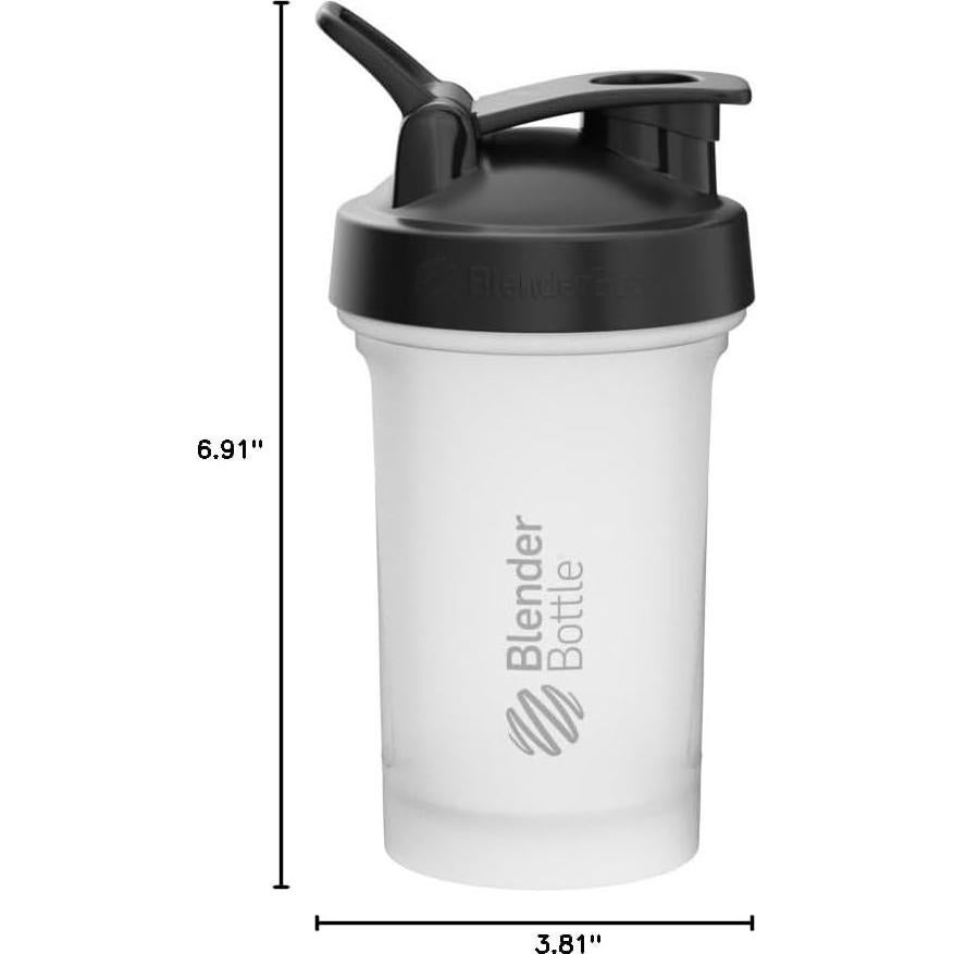 Botella Mezcladora BlenderBottle Clásica V2 0.59L Transparente/Negro