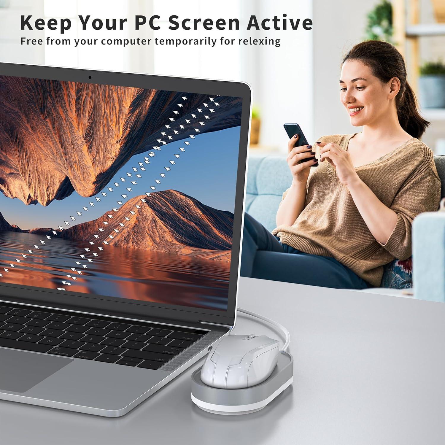 Mouse Jiggler Jerryrun Plata Indetectable USB Automático