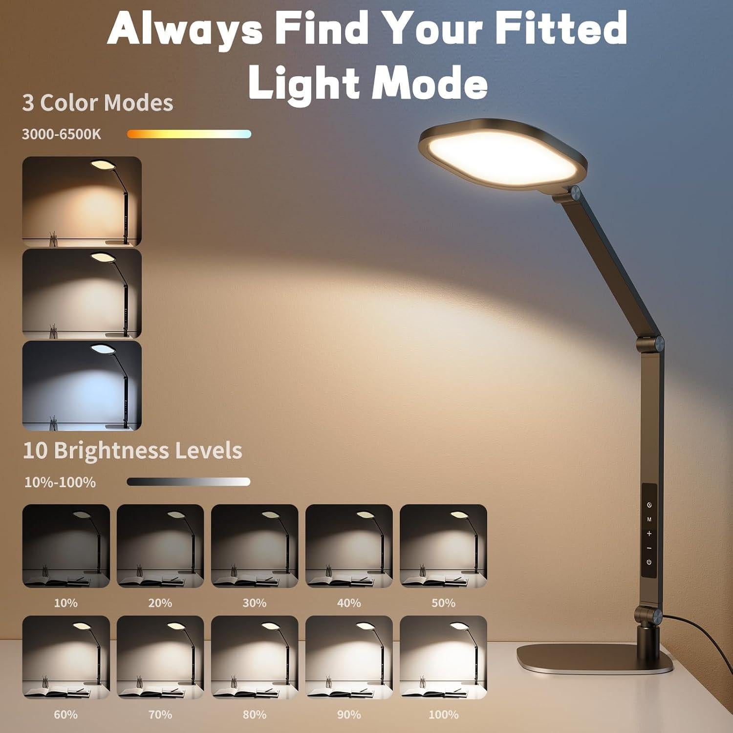 Lámpara de Escritorio LED LitONES F630B 15W Regulable 1200LM