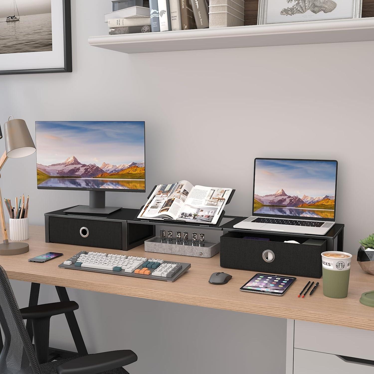 Soporte para Monitor WESTREE Ajustable con Cajones 5 Niveles