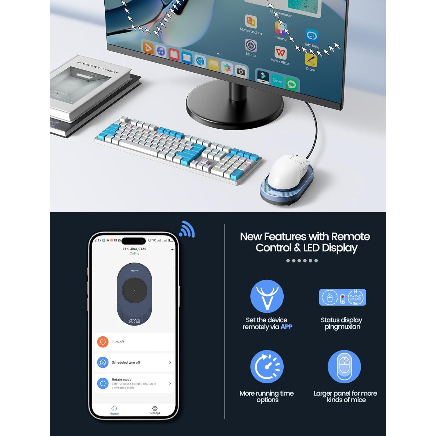 Mover de Ratón Indetectable Vaydeer FM210BE con App