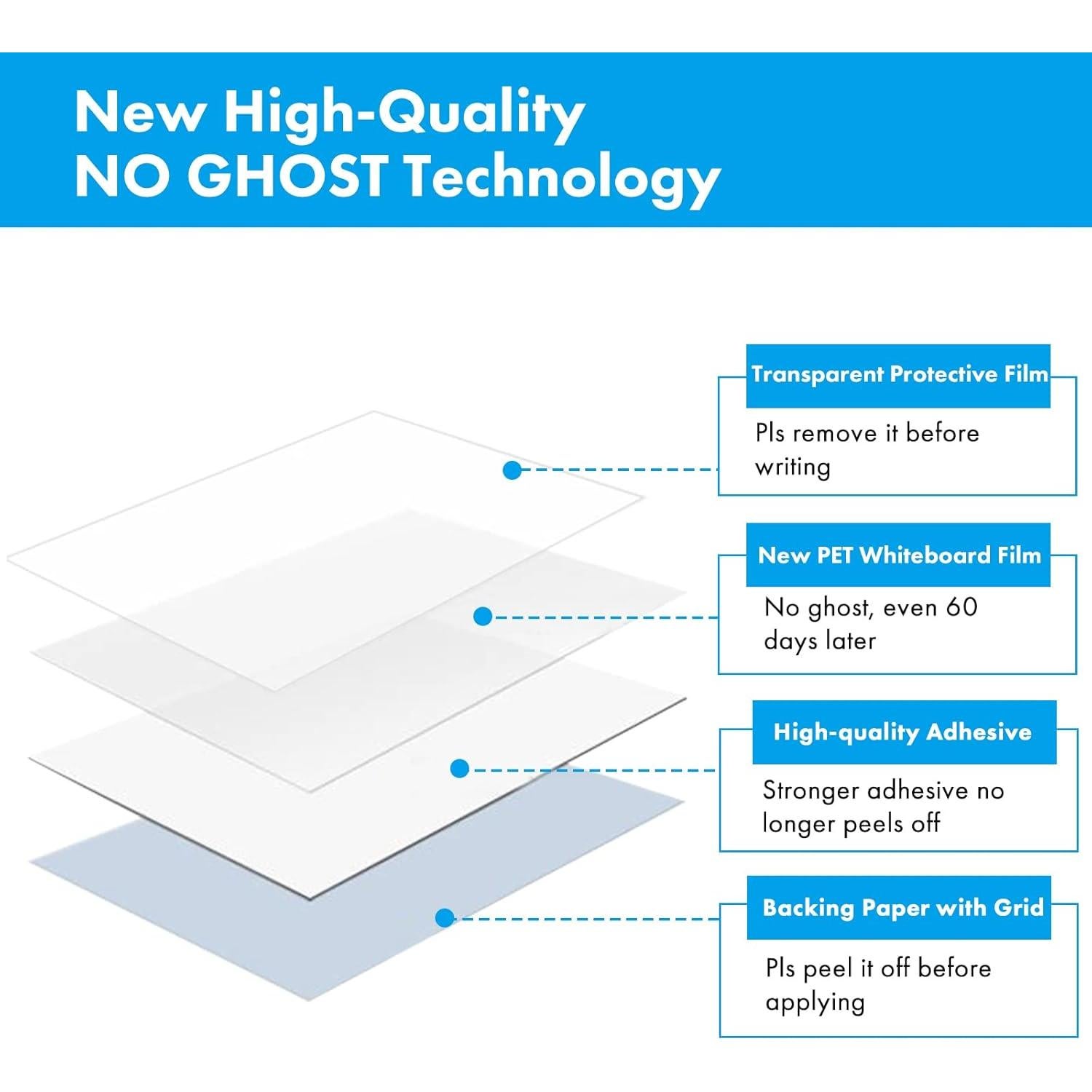 Pegatina de Pizarra Borrable HAMIGAR 45.72x200.66 cm Blanca