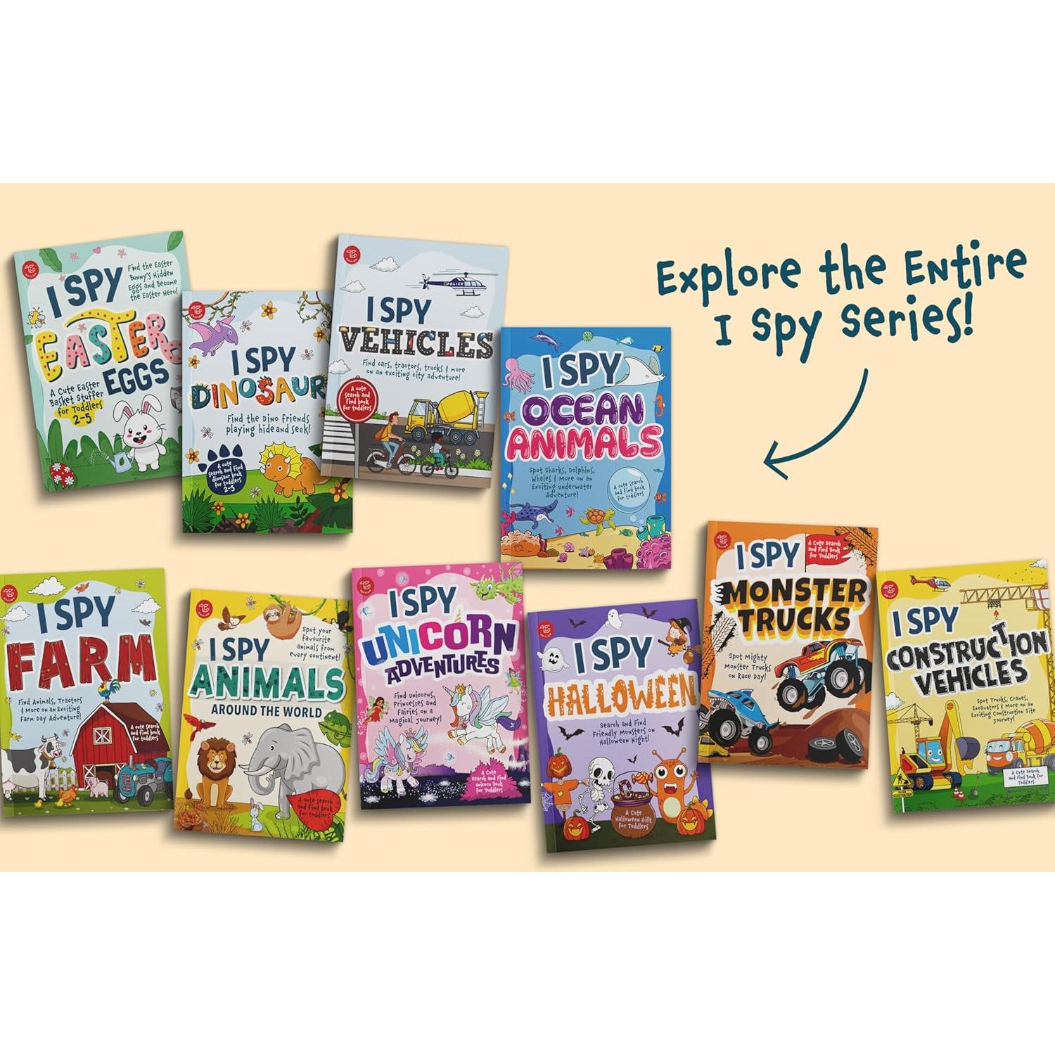 I Spy Vehicles: Find cars, tractors, trucks & more on an exciting city adventure! A cute search and find book for toddlers (I Spy Books for Toddlers)