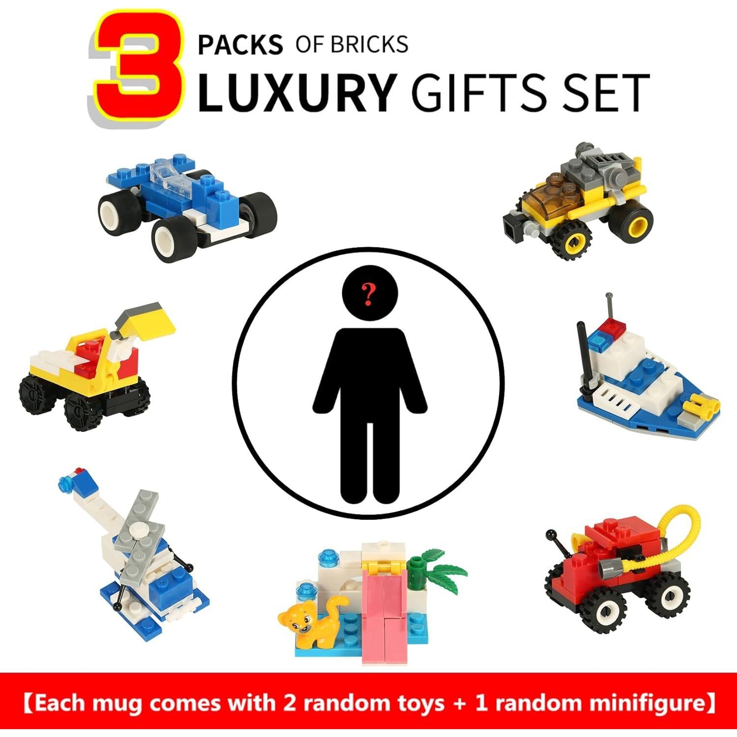 Taza de Café Lumsburry Build-on Brick Negra - Regalo Divertido