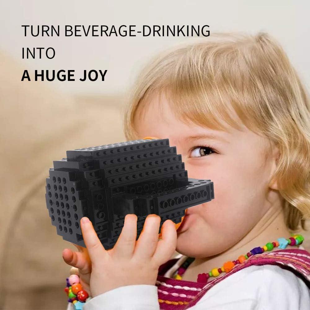 Taza de Café Lumsburry Build-on Brick Negra - Regalo Divertido