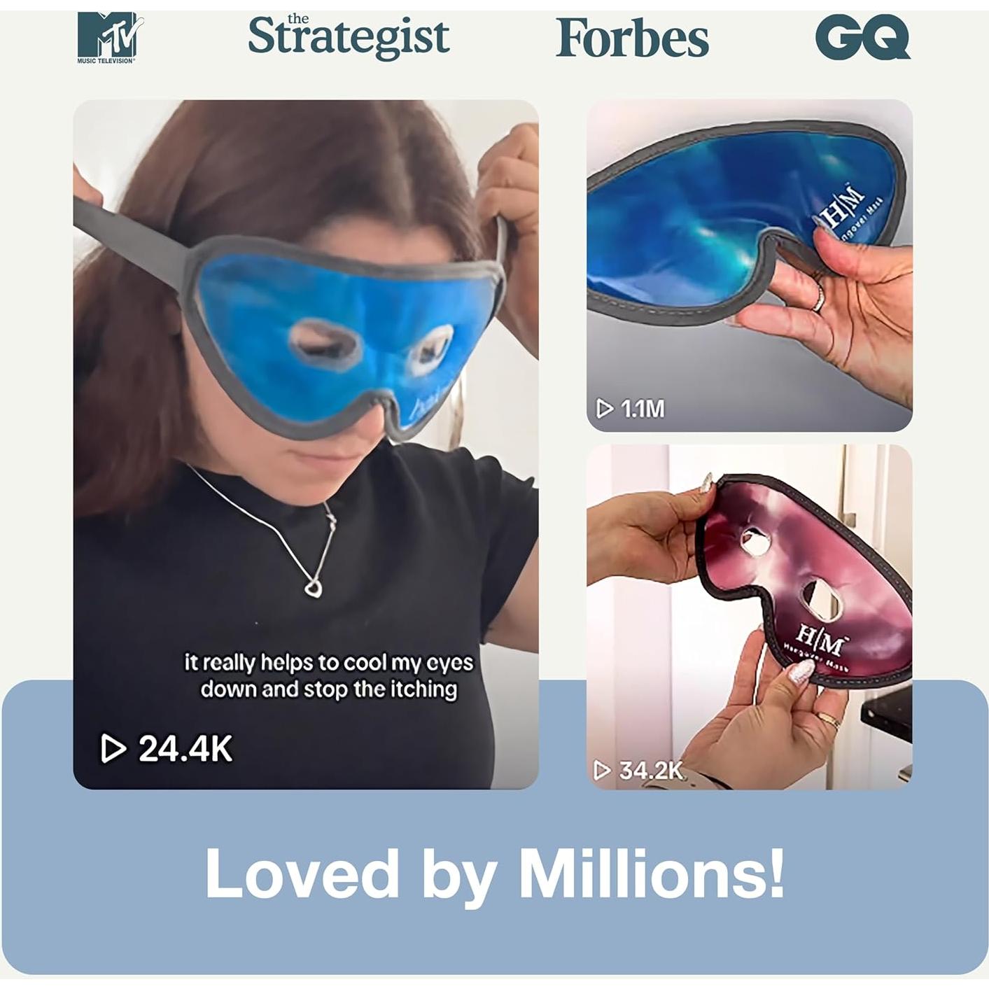 Máscara de Ojos Refrigerante MyHalos - Gel Reutilizable Azul