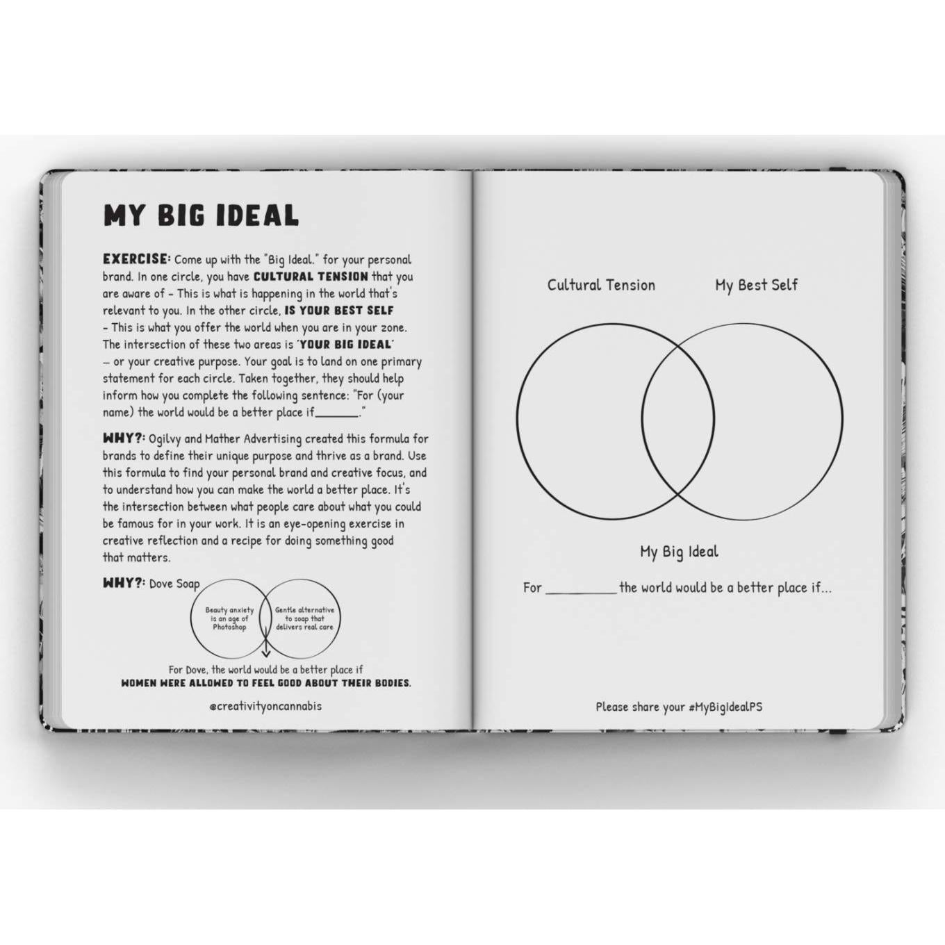 The Original Creative Thinking Journal: Please Use the Journal While High - A guided Journal with 50 fun, creative challenges designed to increase your creativity.