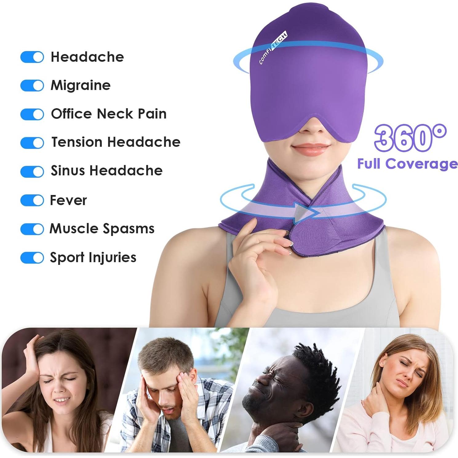 Capucha Fría y Paquete de Hielo ComfiTECH para Cuello y Cabeza