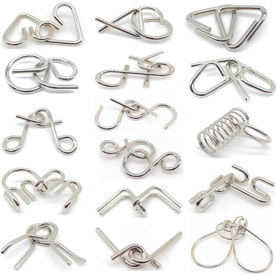 Rompecabezas 3D Guaishou IQ de Madera y Metal 21 Piezas