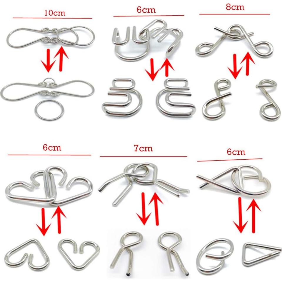 Rompecabezas 3D Guaishou IQ de Madera y Metal 21 Piezas