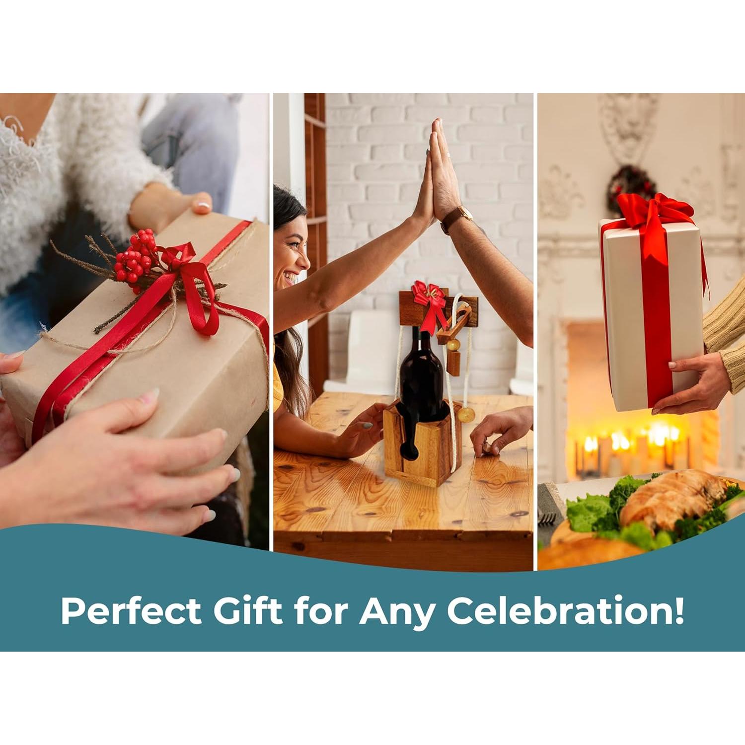 Rompecabezas de Botella BSIRI - Soporte de Madera 3D Desafiante