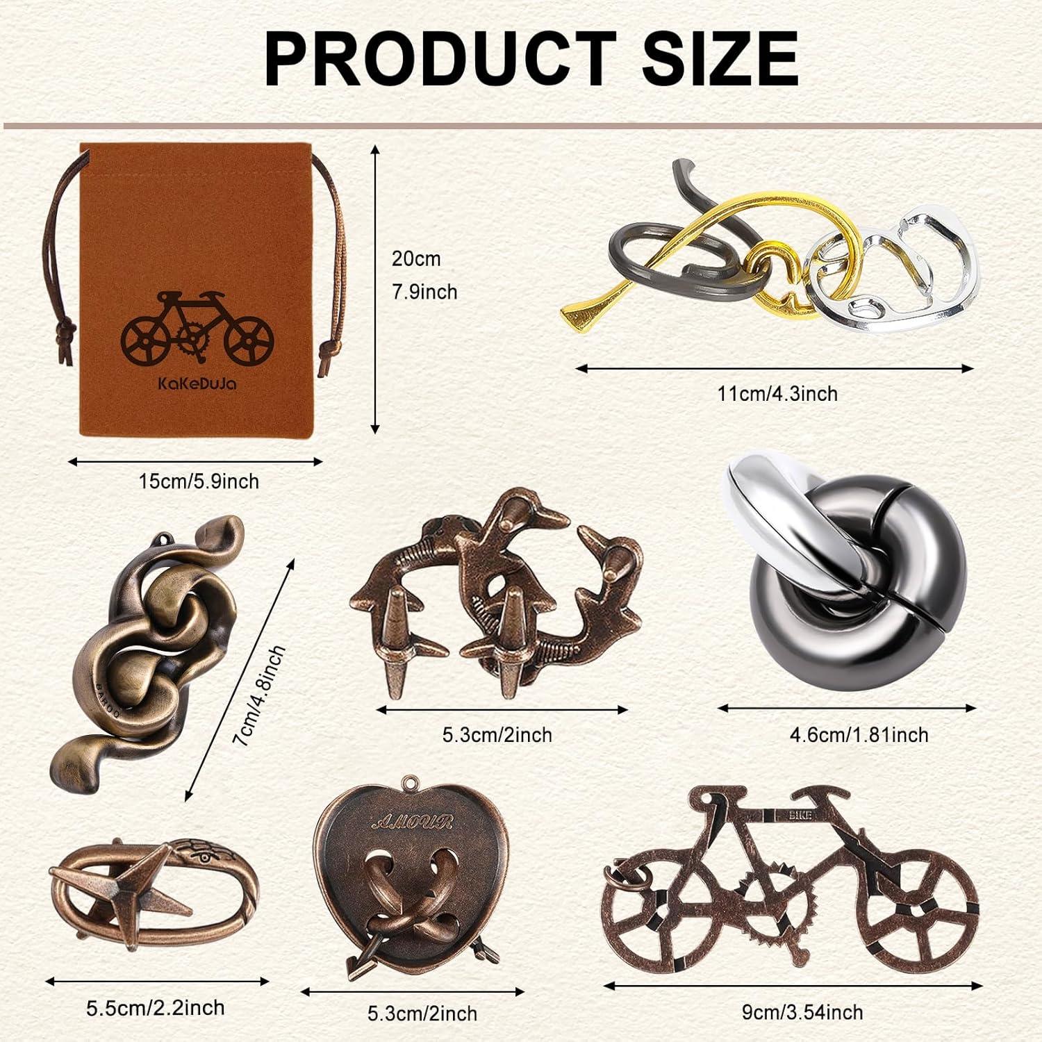 Set de 9 Rompecabezas de Metal Shenzhen Qianweihang para Adultos