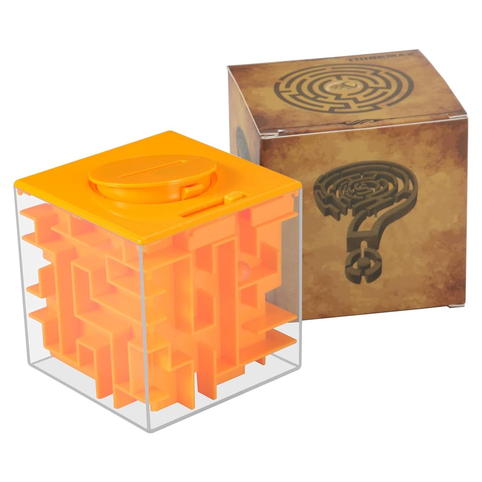 Caja de Rompecabezas de Dinero ThinkMax Naranja 7.6cm