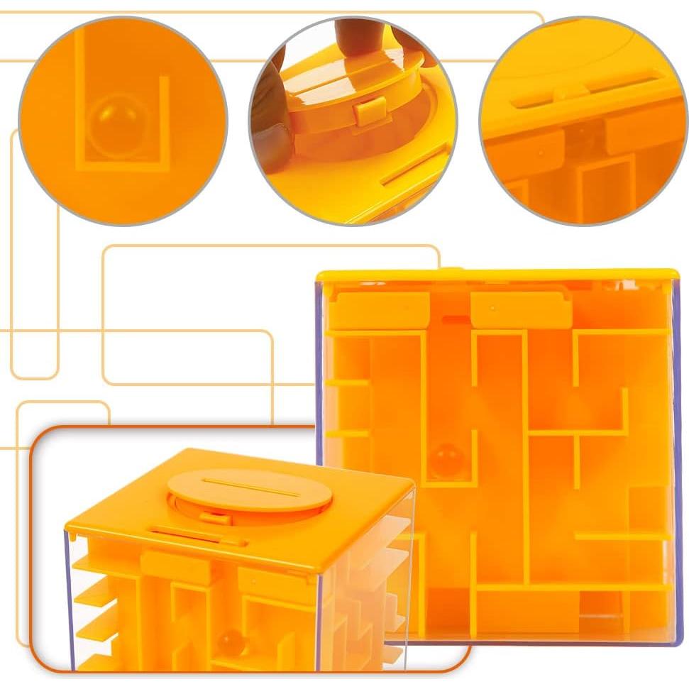 Caja de Rompecabezas de Dinero ThinkMax Naranja 7.6cm